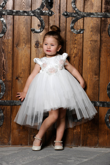 Flower Baby Dress White 3133