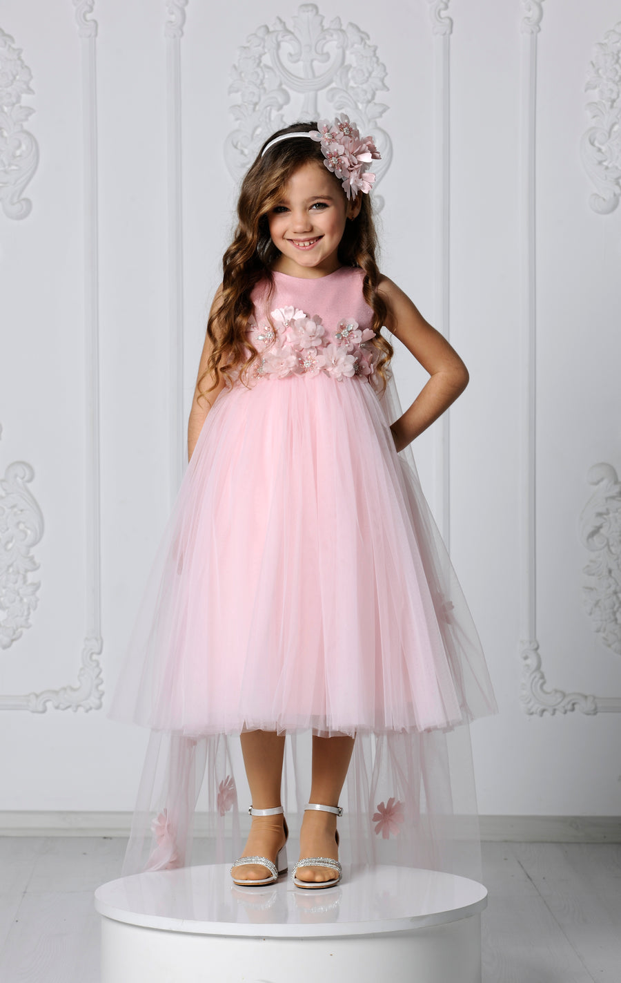 Flower Girls Dress Pink 3132