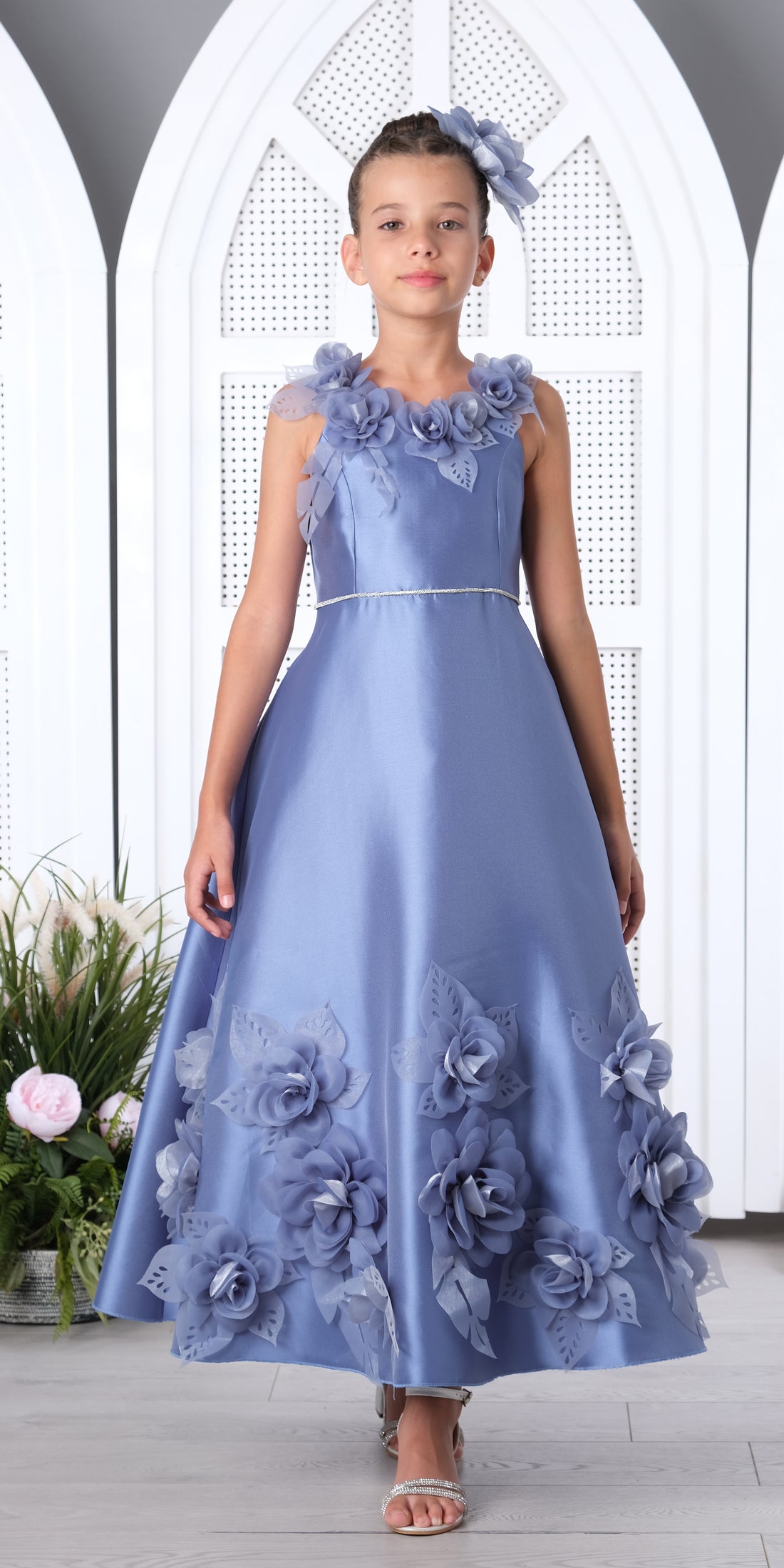 Flower Girls Dress Navi 3182