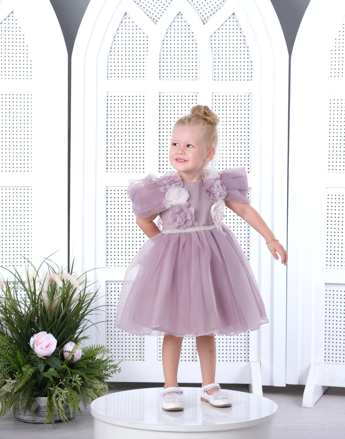 Flower Girls Dress Lilac 3156