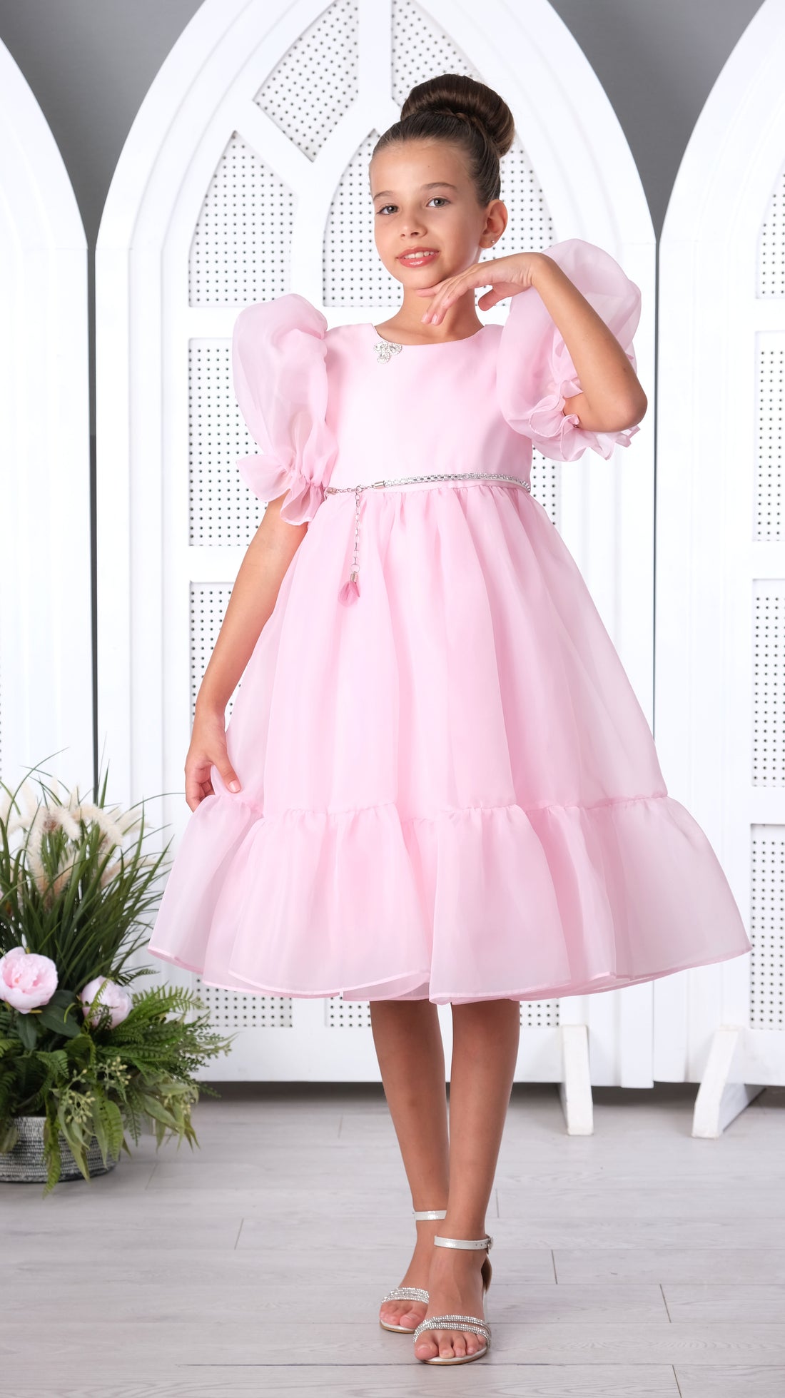 Girls Dress Pink 3191