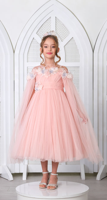 Flower Girls Dress Pink 3158