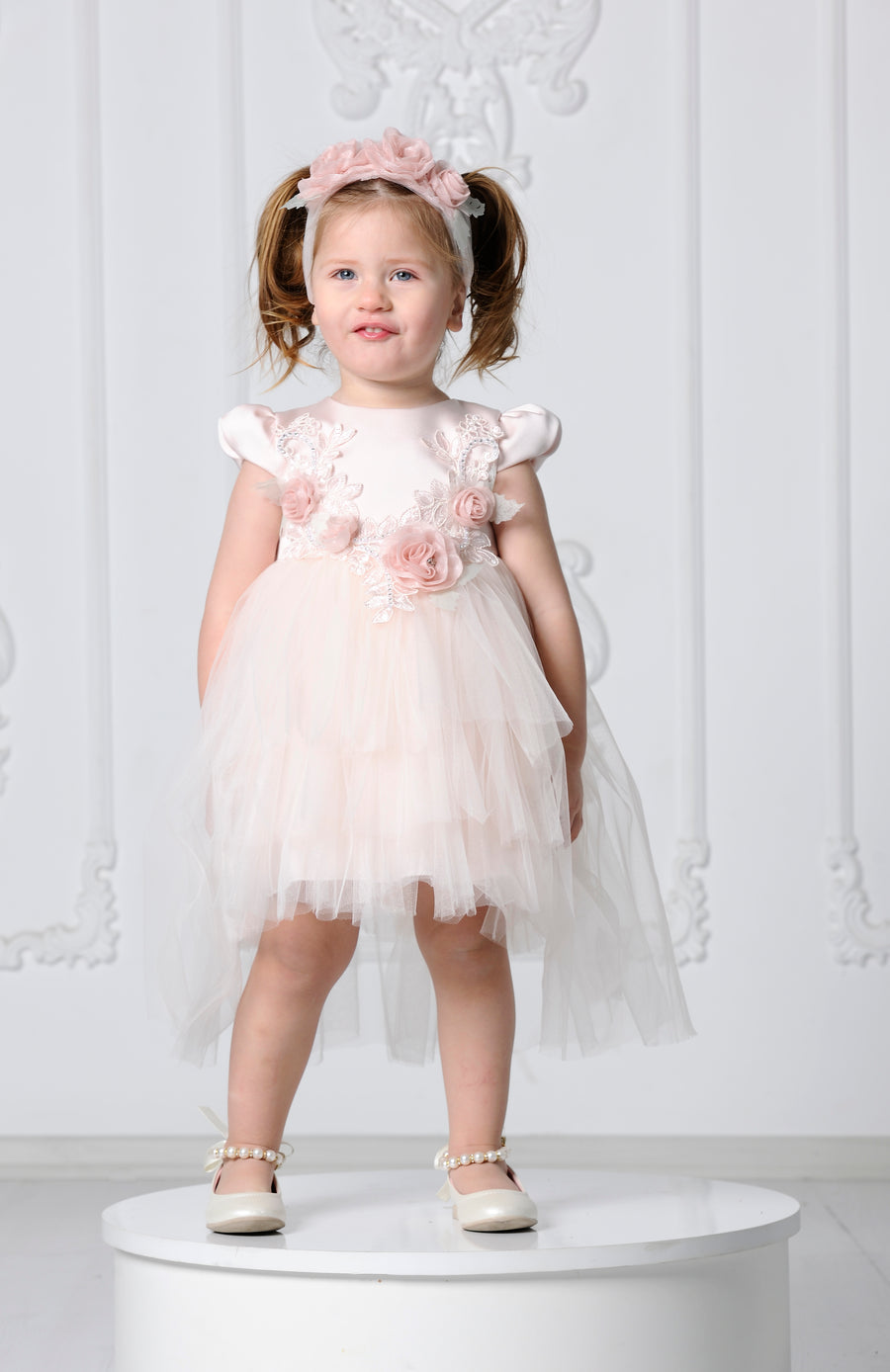 Flower Baby Dress Salmon 3133