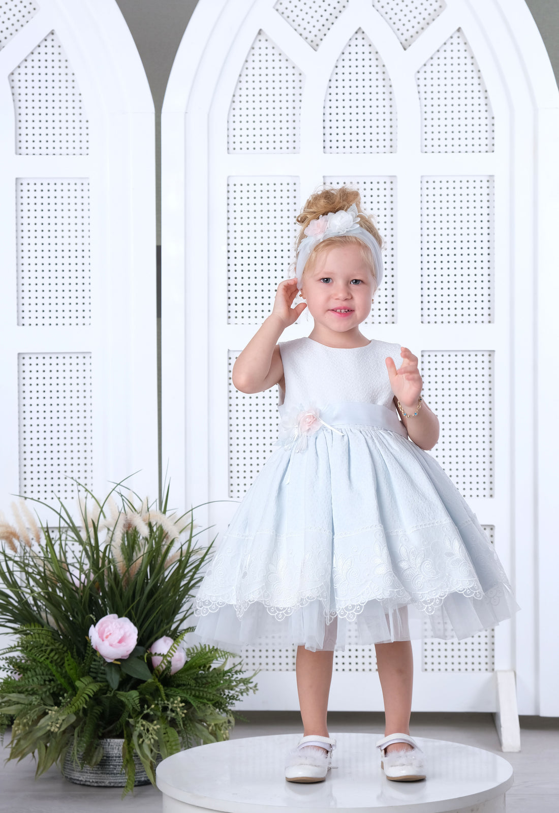 Baby Dress Sky Blue 3177