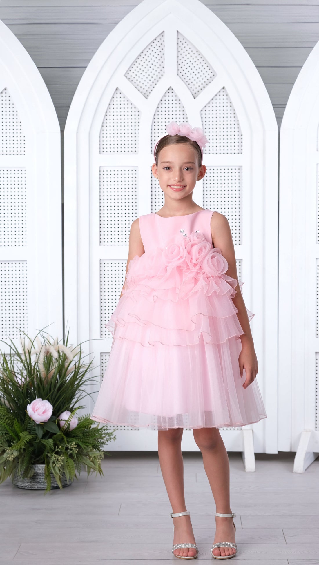 Flower Girls Dress Pink 3192