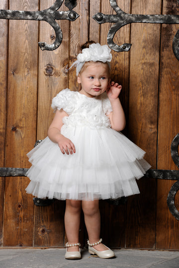 Flower Baby Dress White 3007