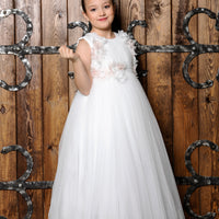 Flower Girls Dress White 3092