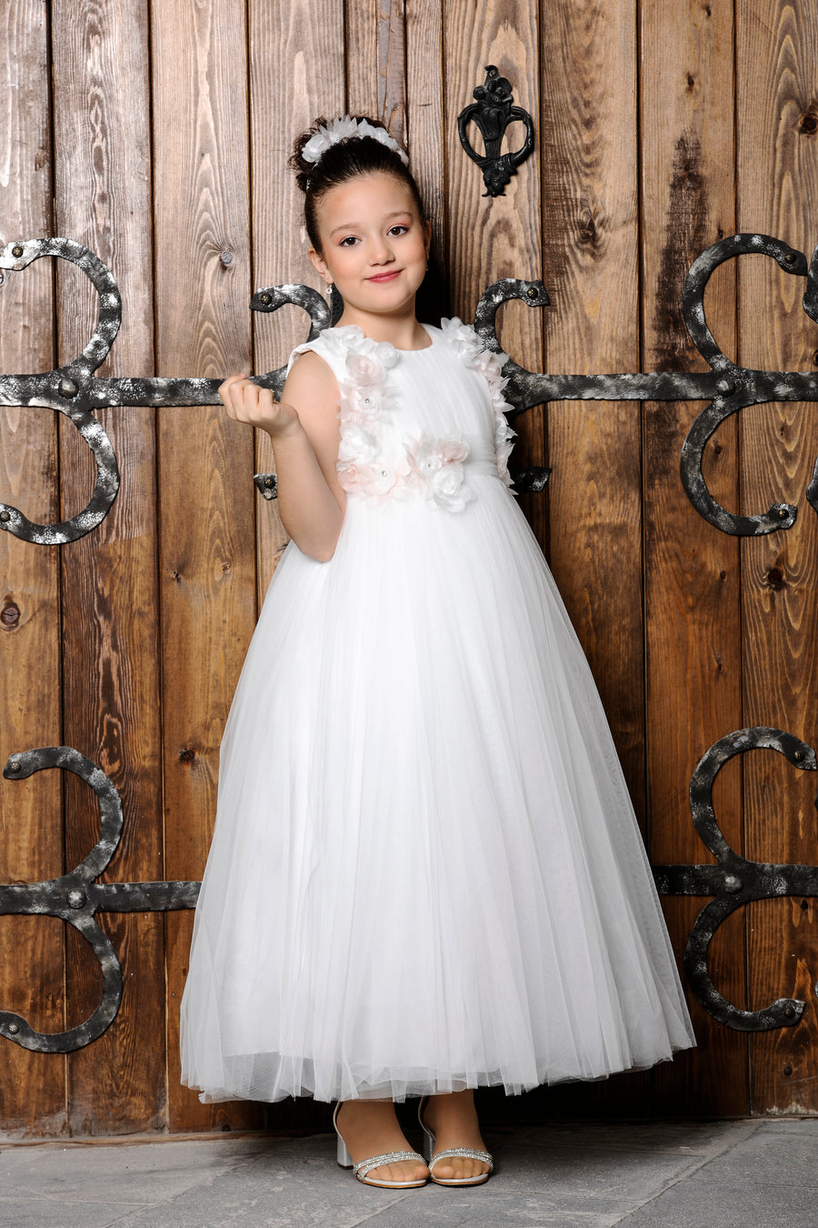 Flower Girls Dress White 3092