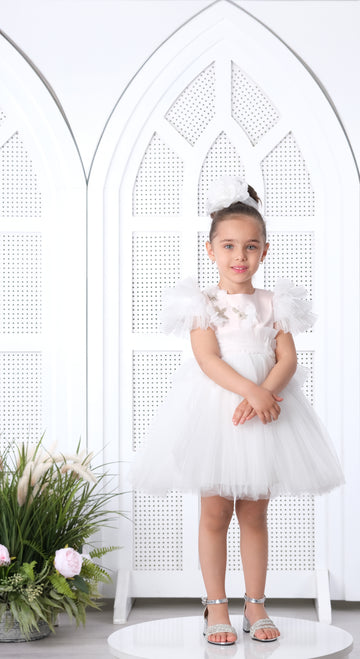 Flower Girls Dress White 3139