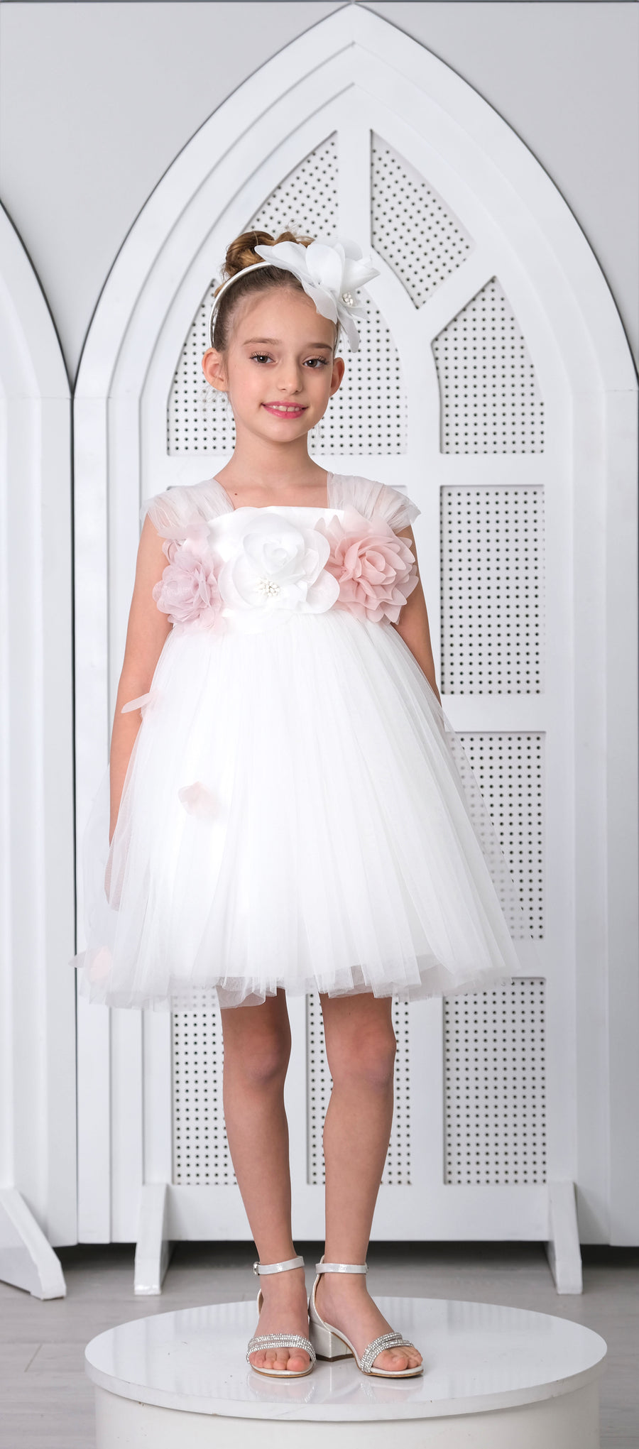 Flower Girls Dress White 3174