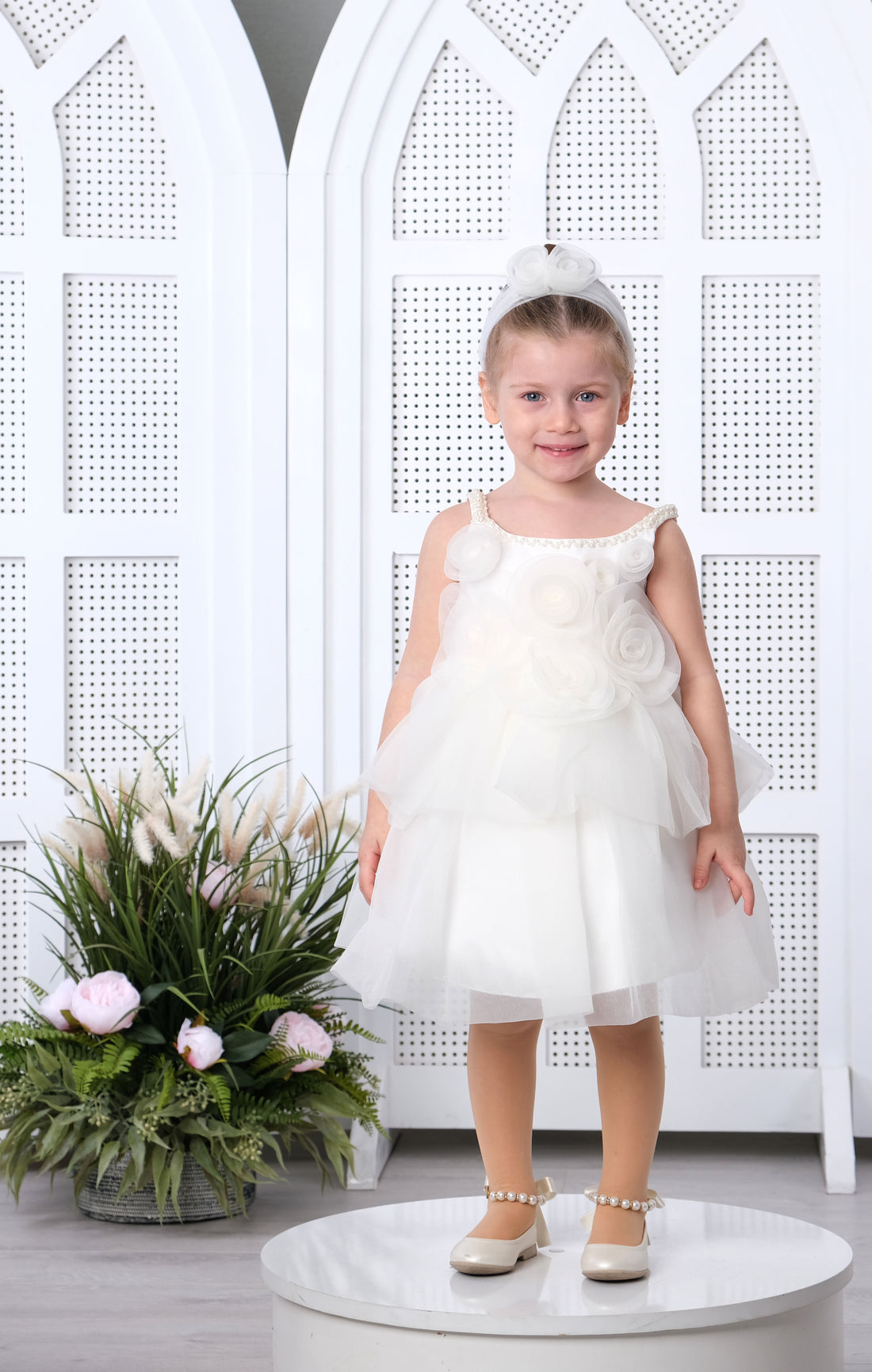 Flower Baby Dress White 3160