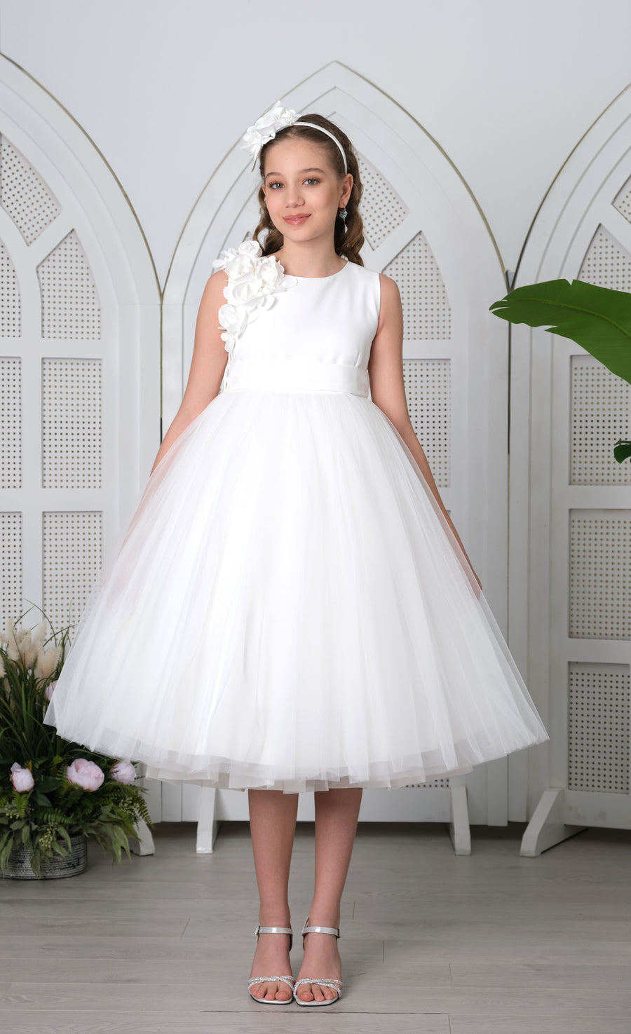 Flower Girls Dress Salmon 3173