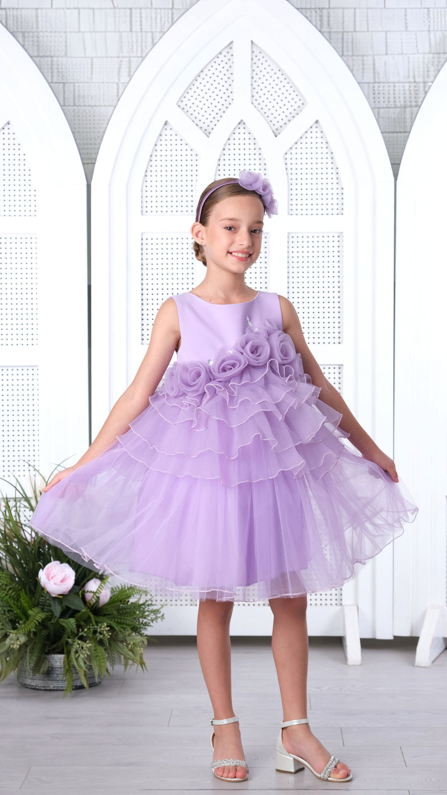 Flower Girls Dress Lilac 3192