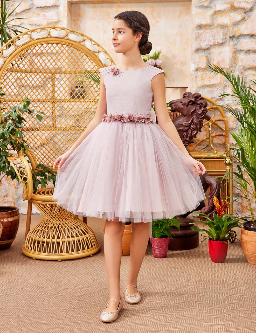 Lovely Pink Girl Dress 3802