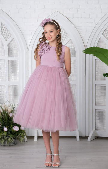 Flower Girls Dress Lilac 3173