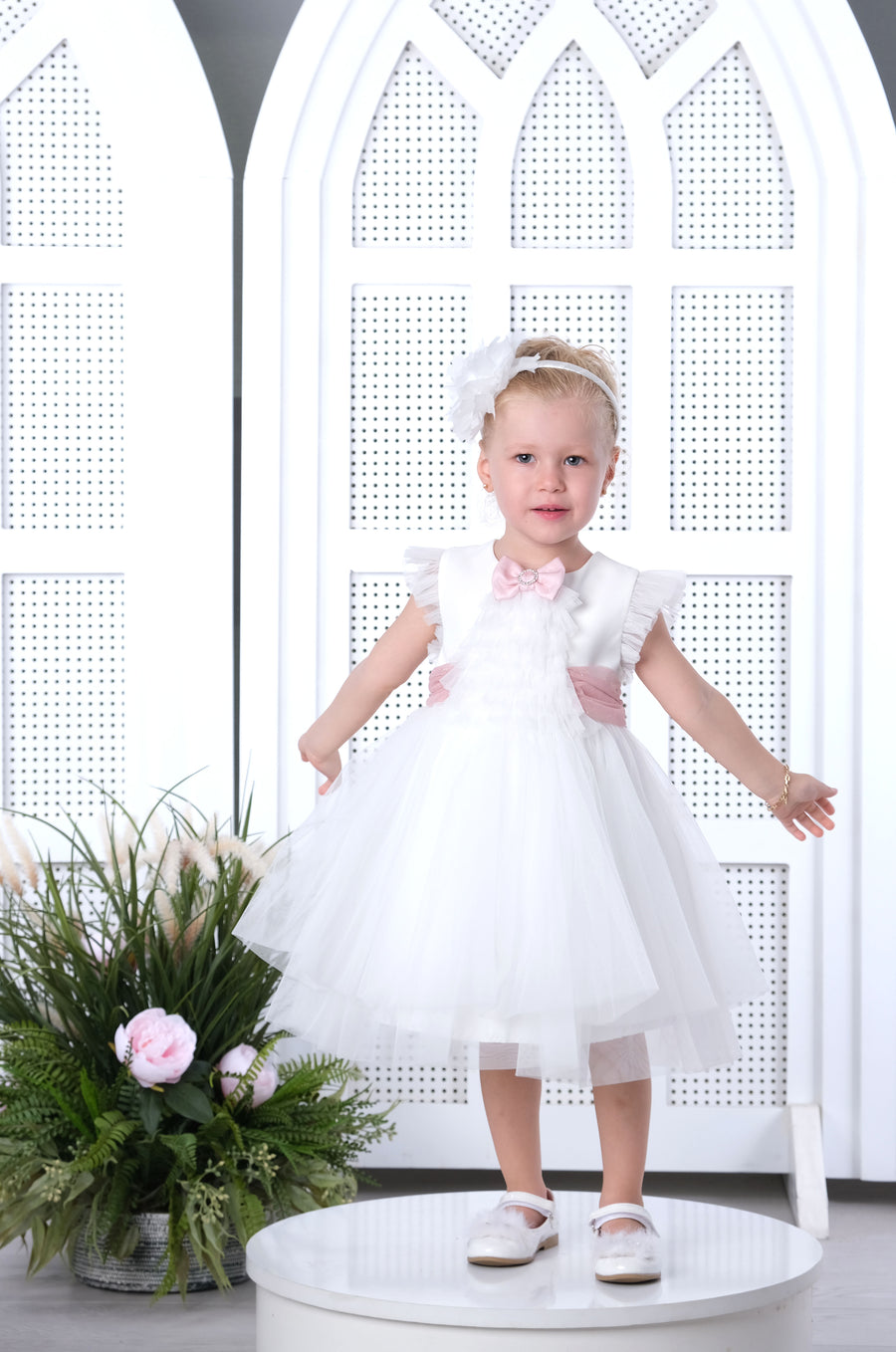 Flower Girls Dress White 3175