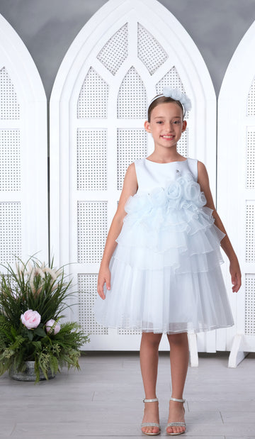 Flower Girls Dress Sky Blue 3192