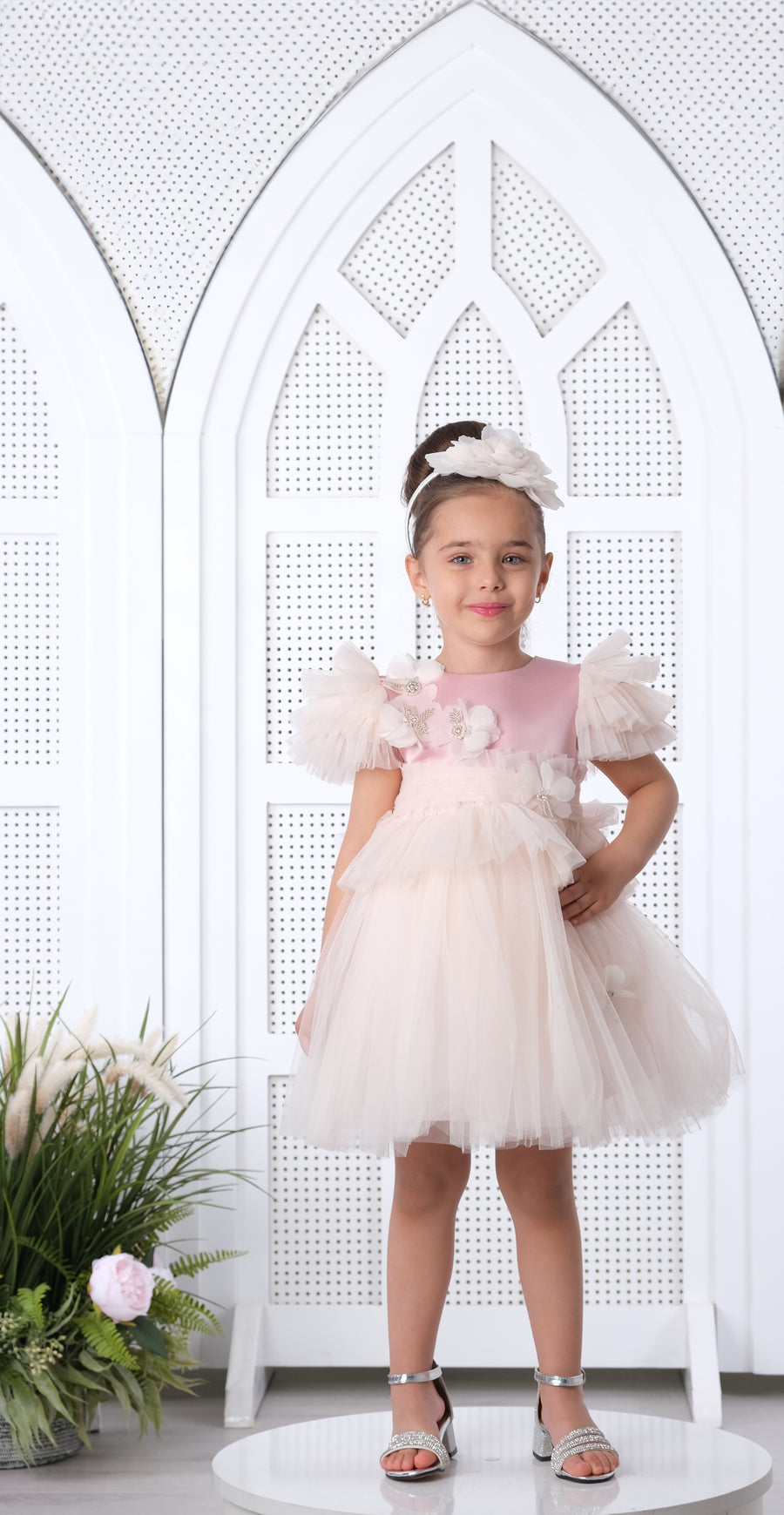 Flower Girls Dress Salmon 3139