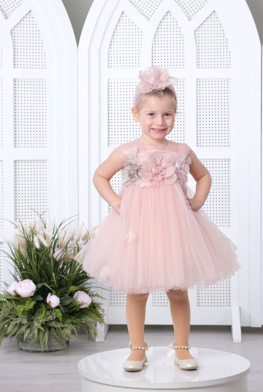 Flower Girls Dress Pink 3174