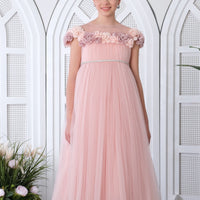 Flower Teen Dress Pink 3152