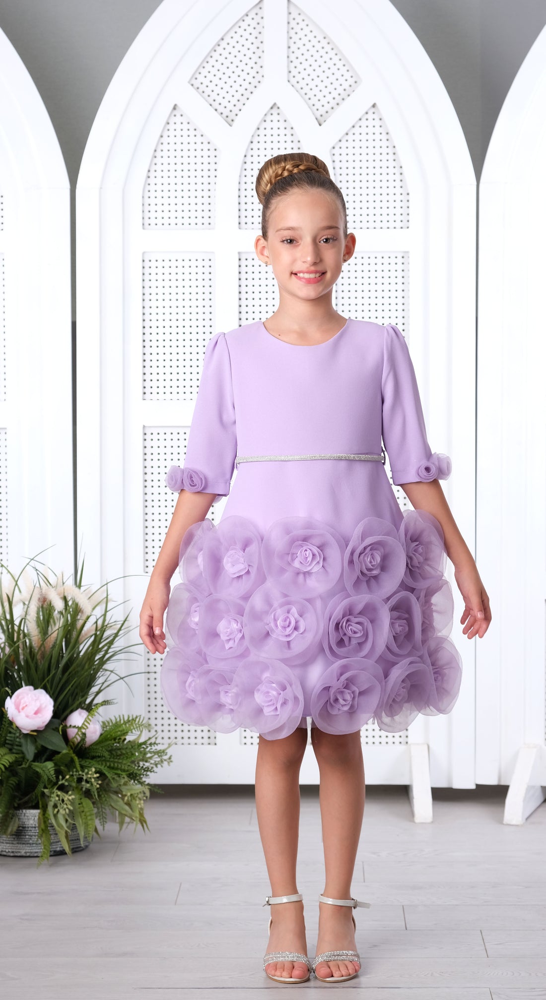 Flower Girls Dress Lilac 3195