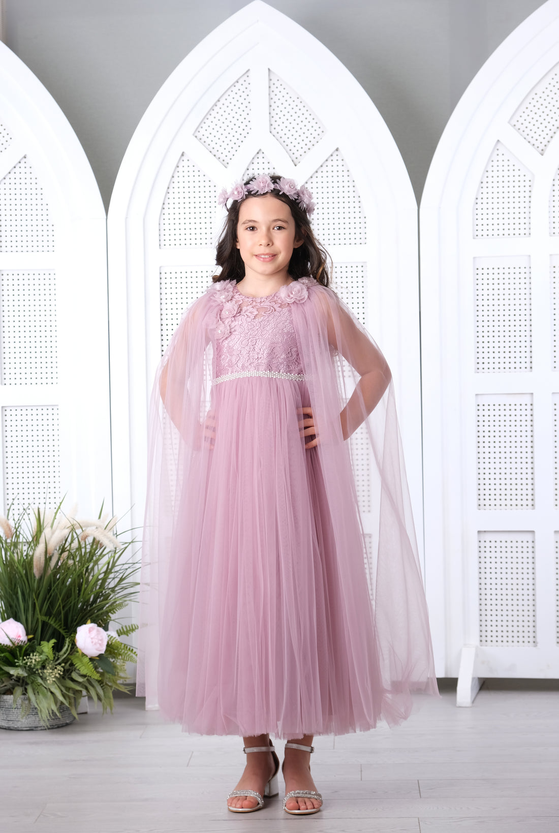 Flower Girls Dress Lilac 3098