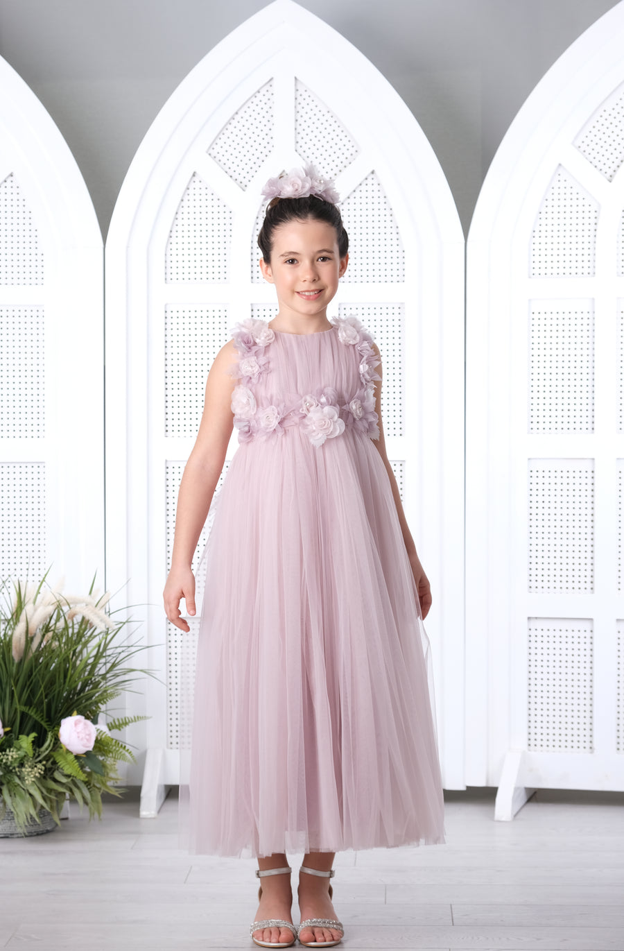 Flower Girls Dress Lilac 3092