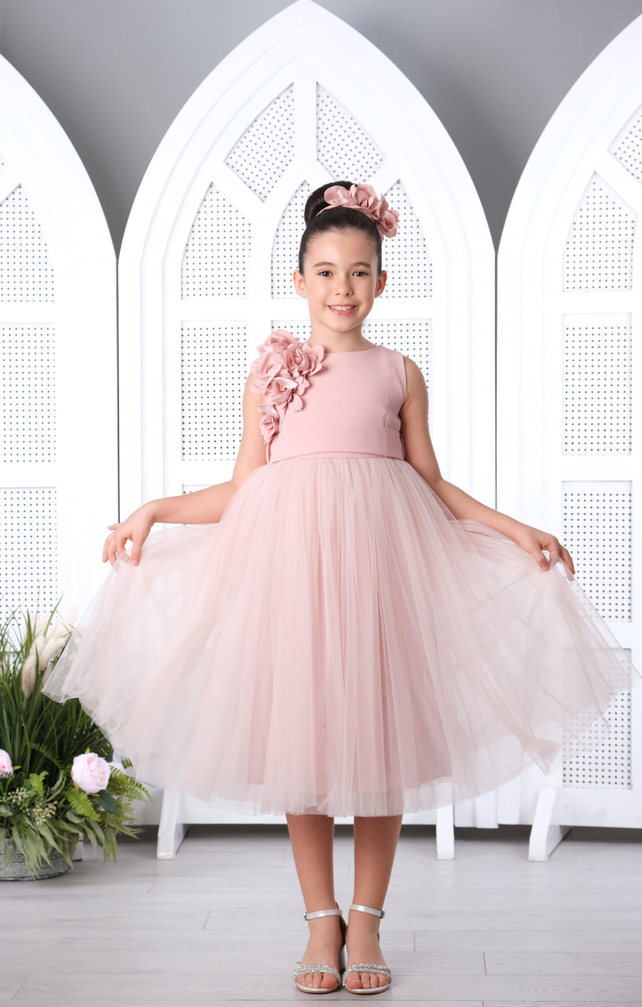 Flower Girls Dress Pink 3173