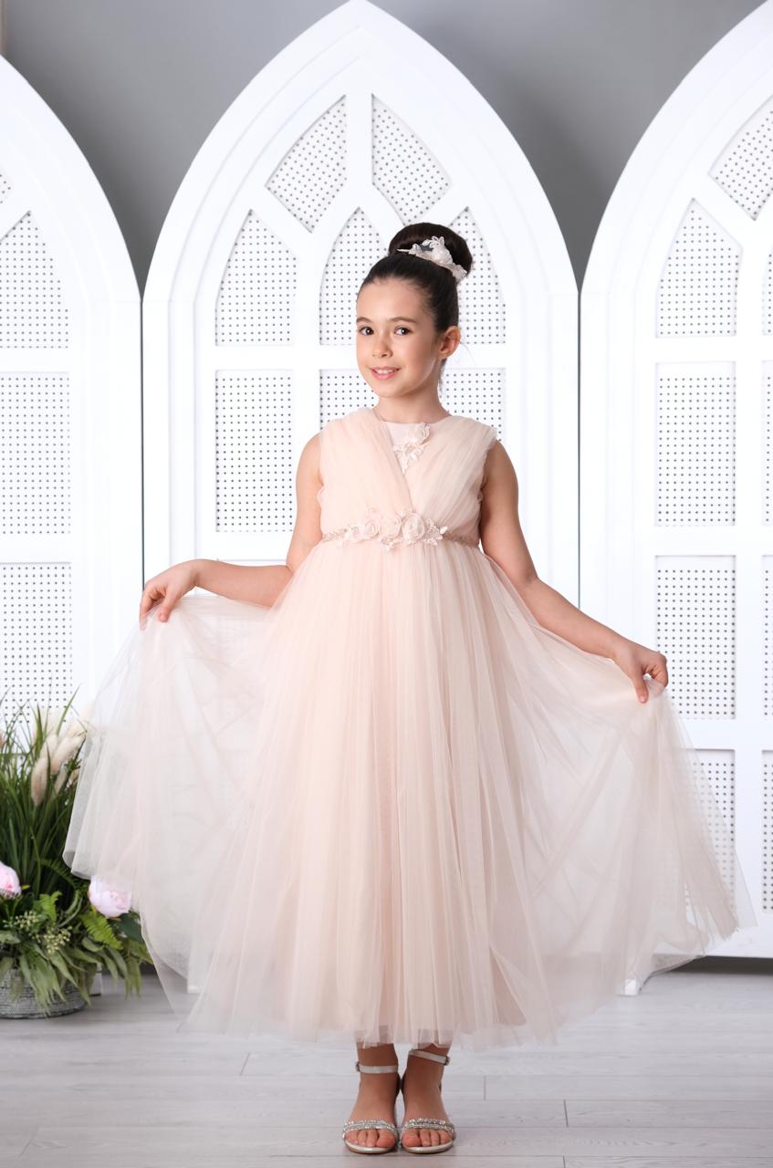 Flower Girls Dress Salmon 3169