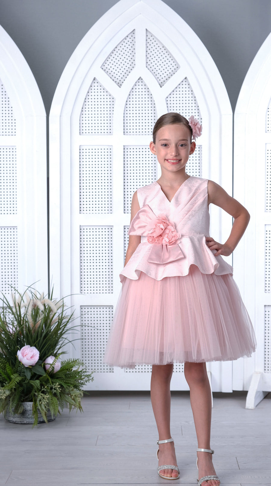 Flower Girls Dress Pink 3178